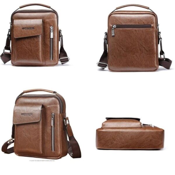 Bolsa Transversal de Couro Masculina - Weix - Image 4