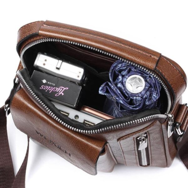 Bolsa Transversal de Couro Masculina - Weix - Image 2