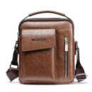 Bolsa Transversal de Couro Masculina - Weix