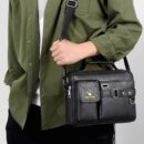 Bolsa Transversal de Couro Executiva Weix