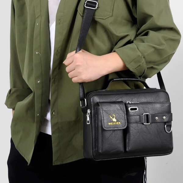 Bolsa Transversal de Couro Executiva Weix - Image 3