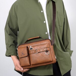 Bolsa Transversal de Couro Executiva Weix