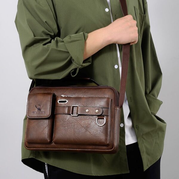 Bolsa Transversal de Couro Executiva Weix - Image 5