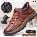 Tênis Masculino de Couro Premium Vintage