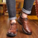 Tênis Masculino de Couro Premium Vintage