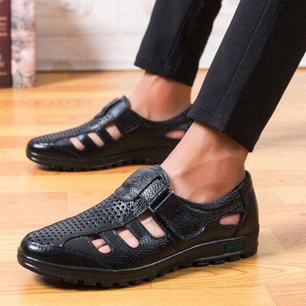 Sapato de Couro Aberto Masculino Confort - Image 3