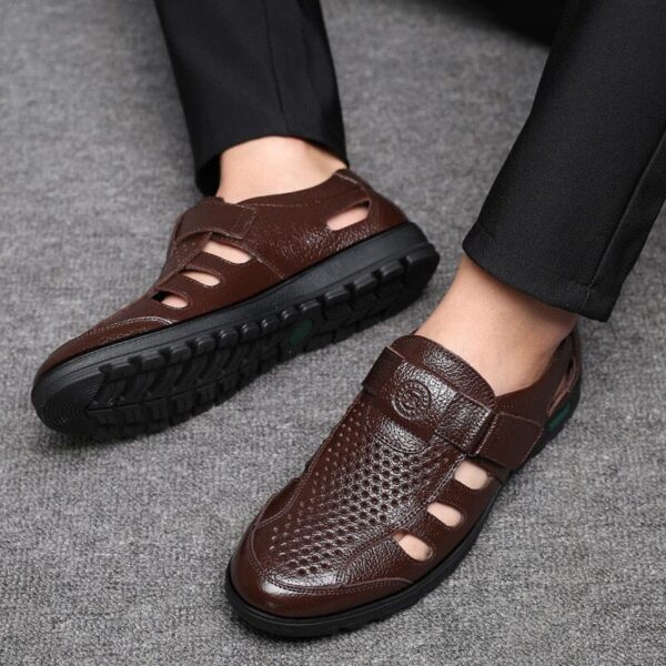Sapato de Couro Aberto Masculino Confort - Image 2