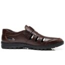 Sapato de Couro Aberto Masculino Confort