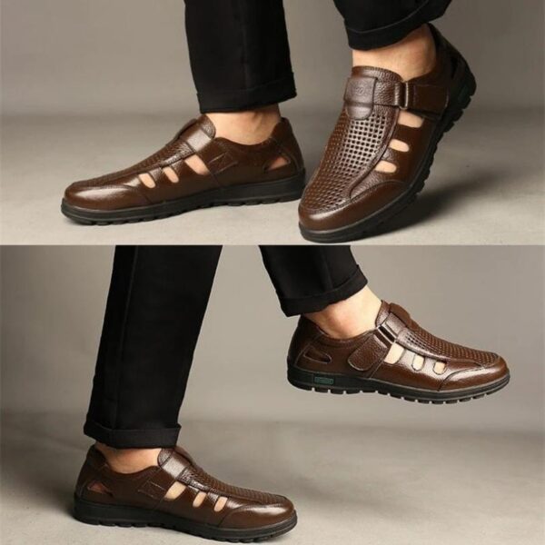 Sapato de Couro Aberto Masculino Confort - Image 6