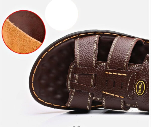 Sandália Masculina de Couro Genuíno Sport Genios - Image 4