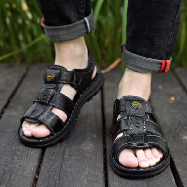 Sandália Masculina de Couro Genuíno Sport Genios - Image 2
