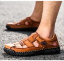 Sandália Masculina de Couro Gladiador