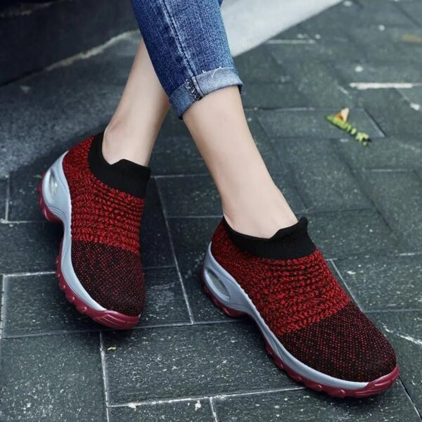 Tênis para Caminhada Feminino Run Vermelho